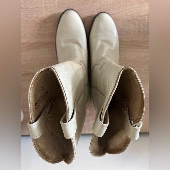 COWTOWN Mexico White Leather Cowboy Boots - Picture 5 of 12